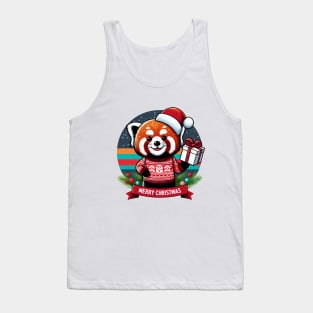 Christmas Red Panda Tank Top